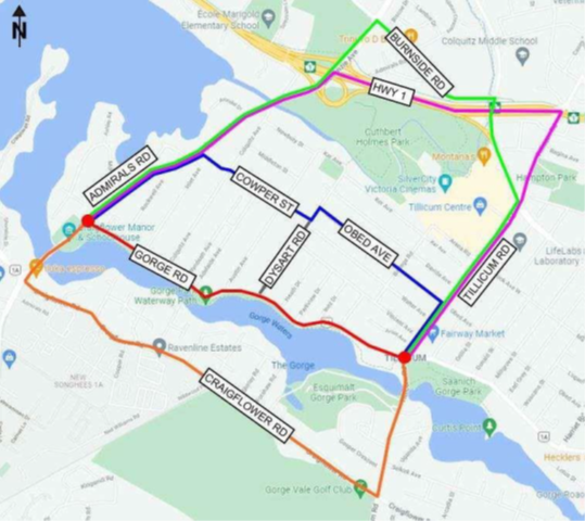 Gorge Road Storm Drain Transportation Upgrade Project District Of   Gorge Rd Map 